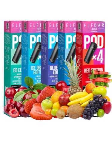 Cartuchos precargado de 2ml para la batería 4 in 1 de Elfbar (4 uds - 20mg)