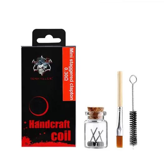 Resistencia Artesanal Mini Staggered Clapton 0.3ohm - Demon Killer Coil