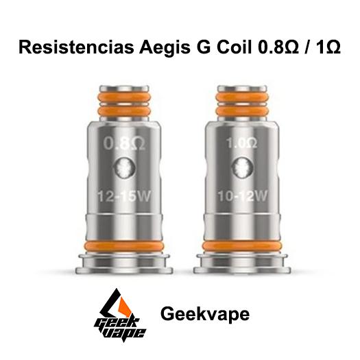 Resistencias Aegis G Coil 0.8Ω / 1Ω - Geekvape