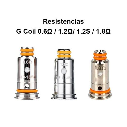 Resistencias G Coil 0.6Ω / 1.2Ω/ 1.2S / 1.8Ω - Geekvape