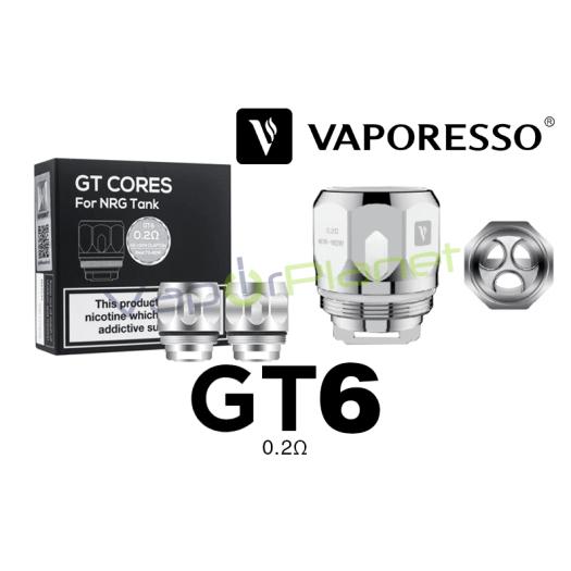 Resistencias GT6 Core 0.20 ohms – Vaporesso