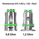 Resistencias GTL 0.4Ω - 0.8Ω y 1.2Ω - Eleaf Coil