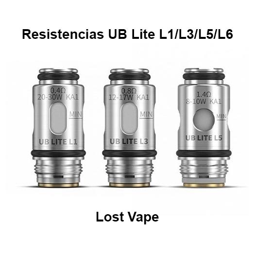 Resistencias UB Lite L1/L3/L5/L6 - Lost Vape