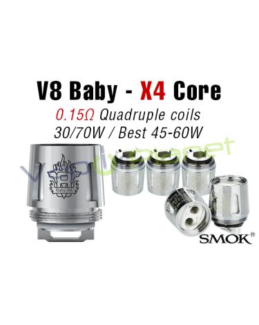 Resistencias X4 TFV8 Baby - TFV8 Baby X4 Coils 0,15 Ohm