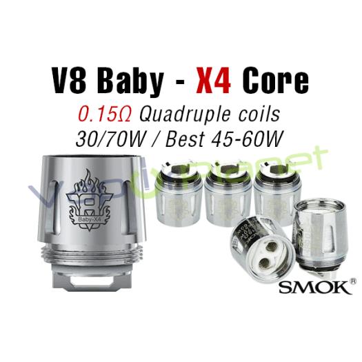 Resistencias X4 TFV8 Baby - TFV8 Baby X4 Coils 0,15 Ohm