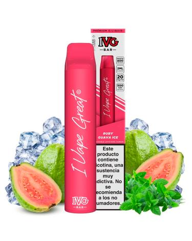 Ruby guava Ice 600puffs – IVG Bar Plus 20mg – Pod Desechable
