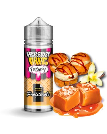 SALTED CARAMEL PROFITEROLE Perfect Vape 100ml + 2 Nicokits Gratis