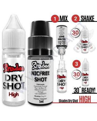 SHADES Dry Shot | HIGH Level | 60ml 20mg - 120ml 10mg |