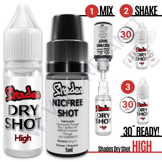 SHADES Dry Shot | HIGH Level | 60ml 20mg - 120ml 10mg |