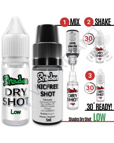 SHADES Dry Shot | LOW Level | 60ml 3mg - 120ml 1.5mg |