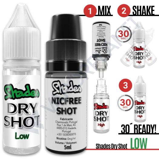 SHADES Dry Shot | LOW Level | 60ml 3mg - 120ml 1.5mg |