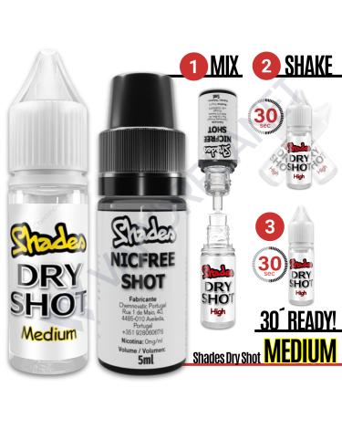 SHADES Dry Shot | MEDIUM Level | 60ml 10mg - 120ml 5mg |