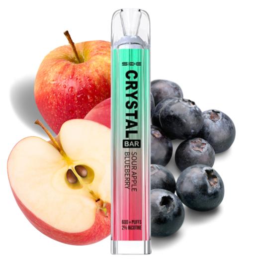 Ske Desechable Crystal Bar SOUR APPLE BLUEBERRY 20mg
