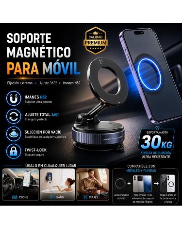 Soporte Magnético Plegable para Móvil 360° | Ajustable