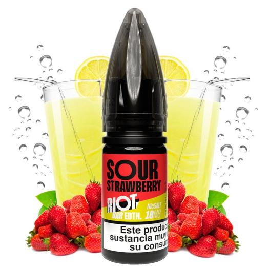 SOUR STRAWBERRY - Riot Squad Bar EDTN 10 ml - 10 mg y 20 mg - Líquido con SALES DE NICOTINA