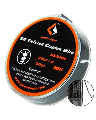 SS Twisted Clapton SS316 Wire 28GA*2 + 30GA 10Ft (3mt) GEEKVAPE
