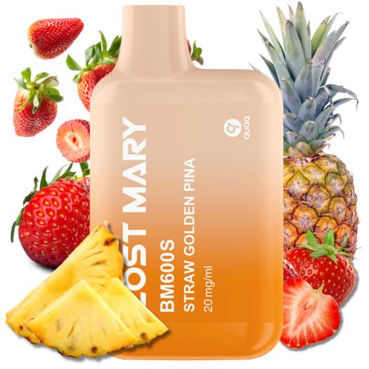 STRAW GOLDEN PINEAPPLE Elf Bar Lost Mary BM600S 20mg Desechable