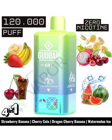 STRAWBERRY BANANA Desechable 4in1 | 120.000 Puff | GUDBAR (SIN NICOTINA)