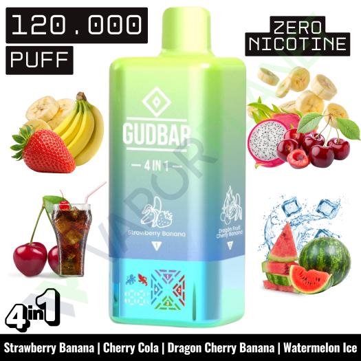 STRAWBERRY BANANA Desechable 4in1 | 120.000 Puff | GUDBAR (SIN NICOTINA)