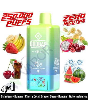 STRAWBERRY BANANA Desechable 4in1 | 250.000 Puff | GUDBAR V2 (SIN NICOTINA)