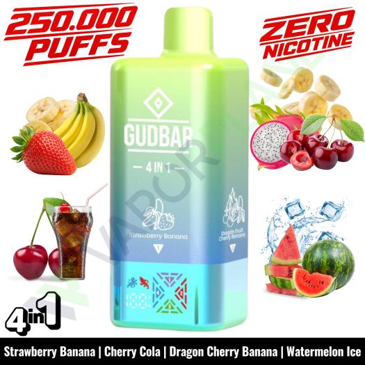 STRAWBERRY BANANA Desechable 4in1 | 250.000 Puff | GUDBAR V2 (SIN NICOTINA)