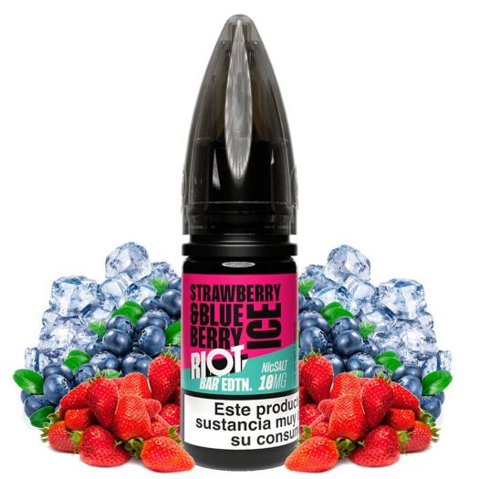 STRAWBERRY BLUEBERRY ICE - Riot Squad Bar EDTN 10 ml - 10 mg y 20 mg - Líquido con SALES DE NICOTINA