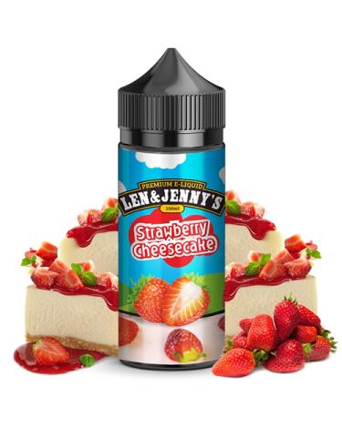 Strawberry Cheesecake 100ml + Nicokit gratis - Len &amp; Jenny's