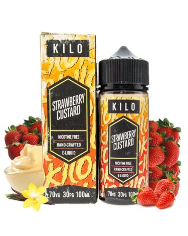 STRAWBERRY CUSTARD - Kilo E-liquids V2 - 100ml + Nicokits Gratis