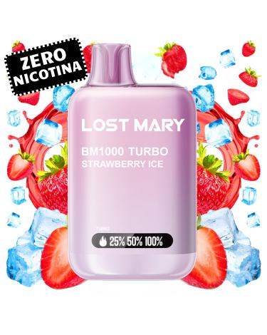 Strawberry Ice BM1000 Turbo Lost Mary by ElfBar | SIN NICOTINA |