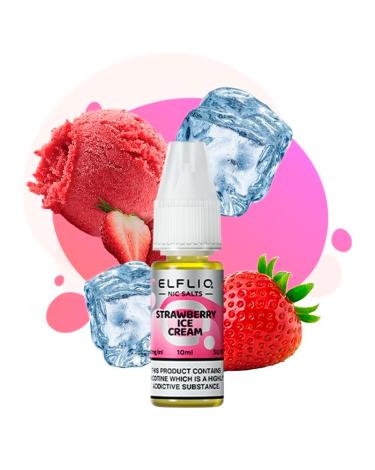 Strawberry ICE CREAM Snoow Nic Salt 10ml - Elfliq by Elf Bar