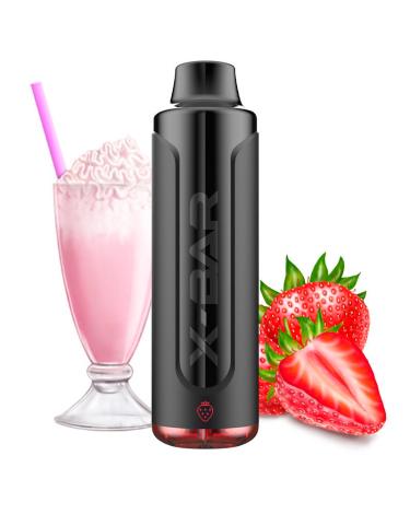 Strawberry Milkshake X-Bar MAX - 6500 Puffs - POD Desechable SIN NICOTINA