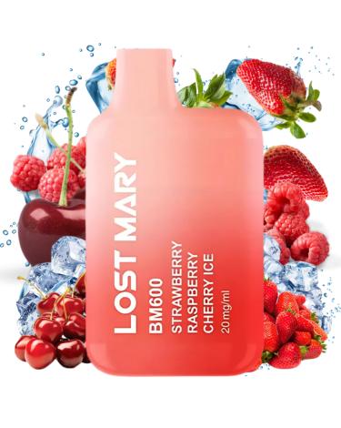 Strawberry Raspberry Cherry Ice Lost Mary BM600 20mg Salt - Desechable