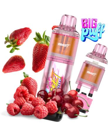 Strawberry Raspberry Cherry Ice Rocket 32000 Puff | 2ml + 10ml + 10ml | Big Puff