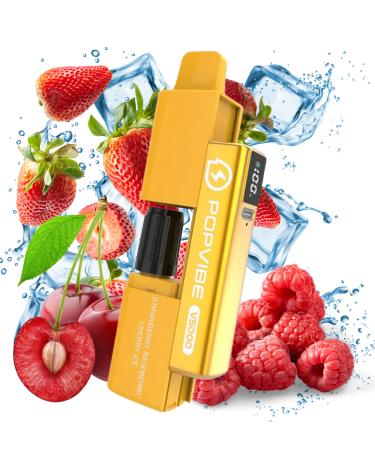 Strawberry Raspberry Cherry Ice - V5000 by Popvibe (5000 Puff)