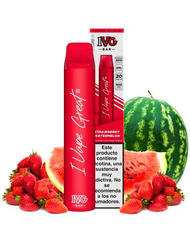 Strawberry Watermelon 600puffs – IVG Bar Plus 20mg – Pod Desechable
