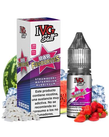 STRAWBERRY WATERMELON BUBBLEGUM 10 ml – I VG – Líquido con SALES DE NICOTINA