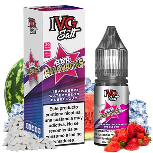 STRAWBERRY WATERMELON BUBBLEGUM 10 ml – I VG – Líquido con SALES DE NICOTINA