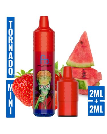 Strawberry Watermelon Mini Tornado 1200 (con 2 Pods 2ml 20mg) Fumot