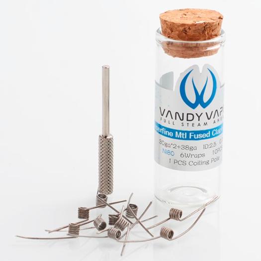 Superfine MTL FUSED CLAPTON COIL 10Pcs Ni80 (30gax2+38ga) 0.7Ω - VANDY VAPE