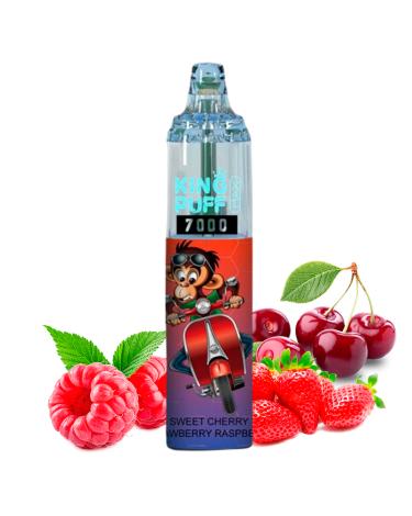 Sweet Cherry Strawberry Raspberry 7000 puffs - KING PUFF v2 - SIN NICOTINA