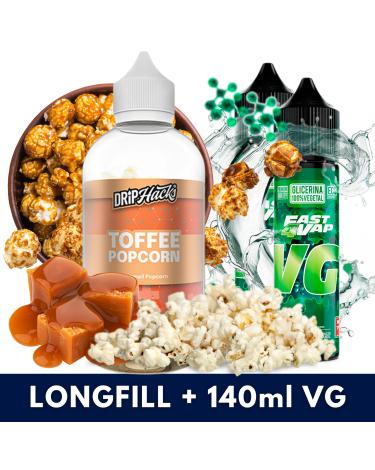 Toffee Popcorn 50ml/250 Aroma (Longfill) Drip Hacks + 140ml VG Fast