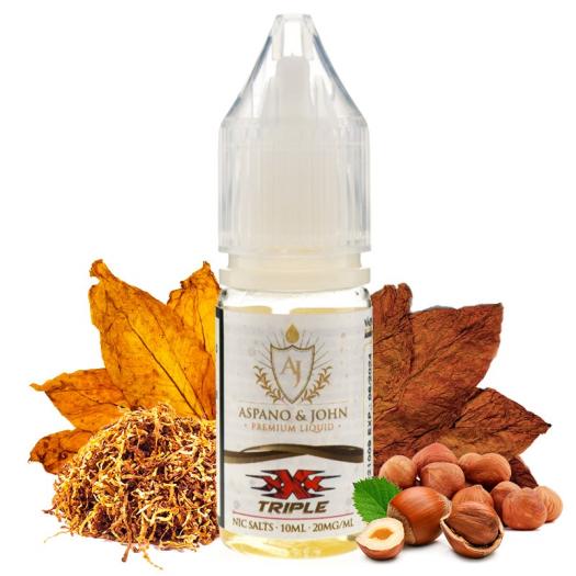 TRIPLE X - Aspano & John 10 ml - 10mg y 20mg - SALES DE NICOTINA TRIPLE X - Aspano & John 10 ml - 10mg y 20mg - SALES DE NICOTINA