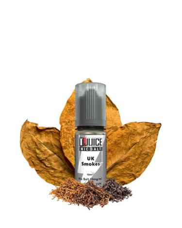 UK SMOKES - T-JUICE SALT 10 ml - 10 mg y 20 mg - Líquido con SALES DE NICOTINA
