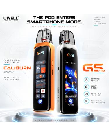 Uwell Caliburn G5 Pro | Pod 35W Pantalla Táctil