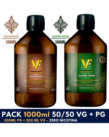 VAPFIP PACK 1000ml VG + PG (500ml PG + 500ML VG) - Sin Nicotina