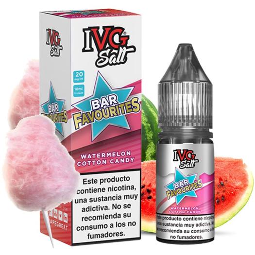WATERMELON COTTON CANDY 10 ml – I VG – Líquido con SALES DE NICOTINA