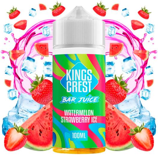 Watermelon Strawberry Ice 100ml + Nicokits - Kings Crest Bar Juice
