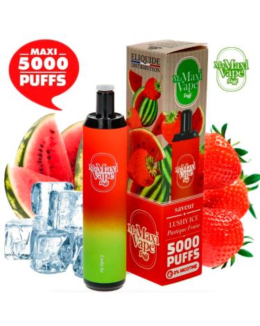 WATERMELON STRAWBERRY ICE Ma Maxi vape 5000 puffs SIN NICOTINA