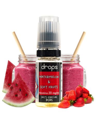 WATERMELON Y SOFT FRUITS 10 ml Drops - SALES DE NICOTINA