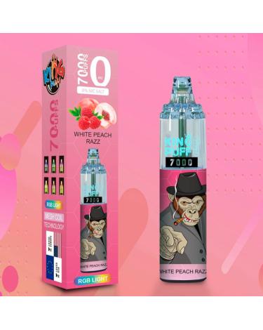 White Peach Razz 7000 puffs - KING PUFF v2 - SIN NICOTINA